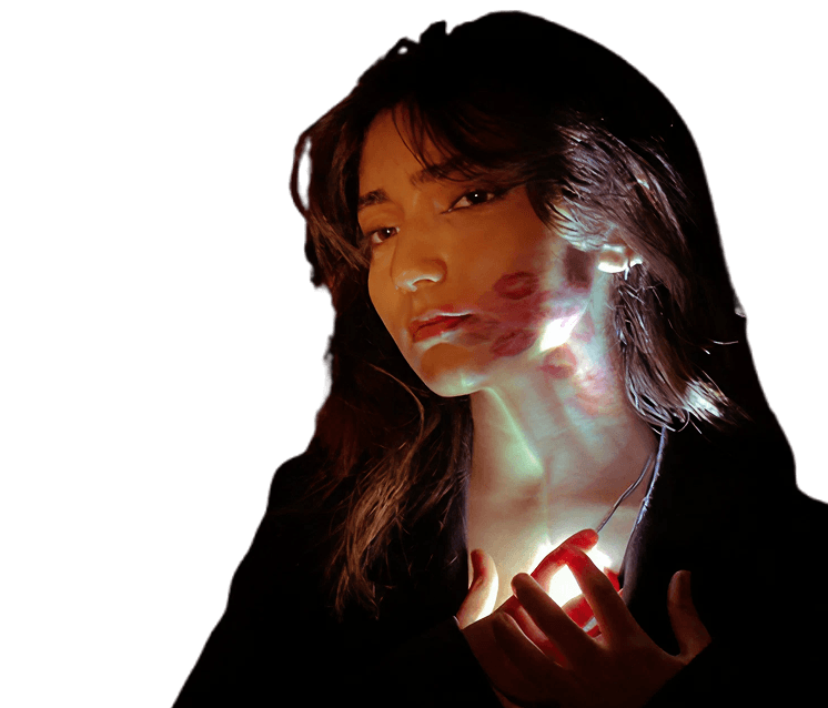 a woman with a tattoo on her chest